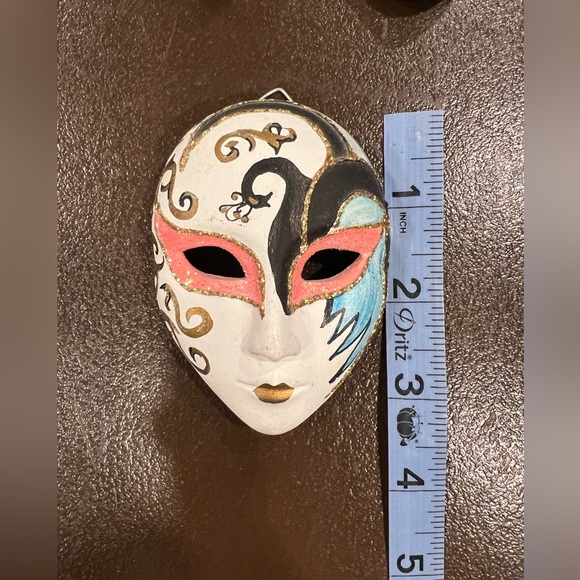 Italian Carnival Masks Vintage Venice Italy Carnevale Hand Painted - Picture 8 of 9